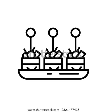 Appetizer icon in vector. Illustration