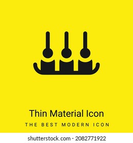 Icono de material amarillo brillante mínimo para el aperitivo