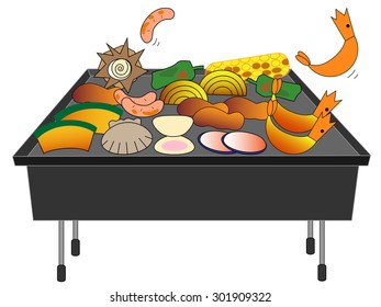 Appetizing barbecue hot from the oven