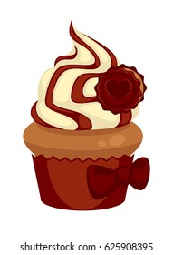 Apetitoso cupcake de chocolate