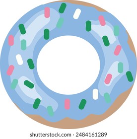 Appetizing donut vector illustration. Sweets cake. Doughnut art