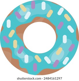 Appetizing donut vector illustration. Sweets cake. Doughnut art