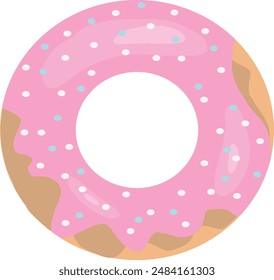 Appetizing donut vector illustration. Sweets cake. Doughnut art