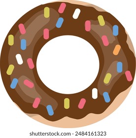 Appetizing donut vector illustration. Sweets cake. Doughnut art
