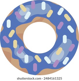 Appetizing donut vector illustration. Sweets cake. Doughnut art