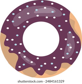 Appetizing donut vector illustration. Sweets cake. Doughnut art