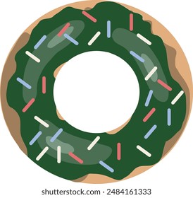 Appetitliche Donut-Vektorillustration. Süßigkeiten Kuchen. Donut-Kunst