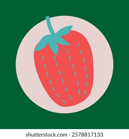Appetizing fruit and berries collection. Decorative abstract horizontal banner with colorful doodles. Hand-drawn modern illustrations with fruit and berries, abstract elements. Abstract series	
