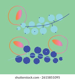 Appetizing fruit, vegetables and berries collection.
