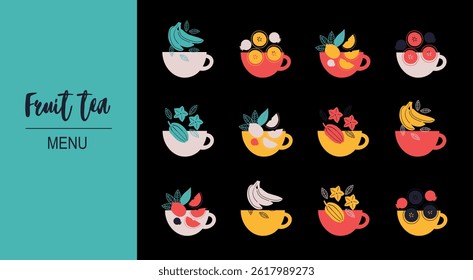 Appetizing fruit, vegetables and berries collection.