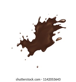 Appetizing liquid hot chocolate. Illustrations isolated on white background. Graphic concept for your design