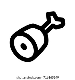 Appetizing piece of meat symbol
