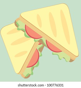 Appetizing sandwich with vegetables