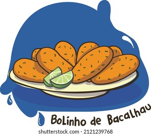 An appetizing taste of brazilian cuisine. Bolinho De Bacalhau.