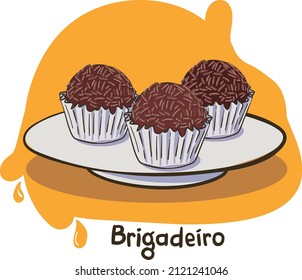 An appetizing taste of brazilian cuisine. Brigadeiro.