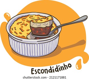 An appetizing taste of brazilian cuisine. Escodidinho.