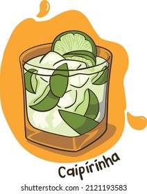 An appetizing taste of brazilian drink. Caipirinha.