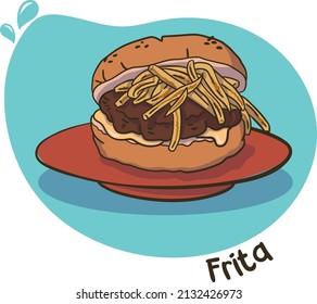 An appetizing taste of Cuban cuisine. Frita.