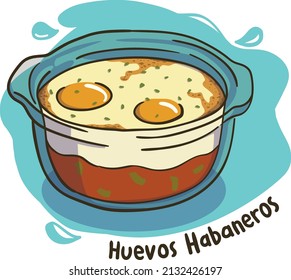 An appetizing taste of Cuban cuisine. Huevos Habaneros.