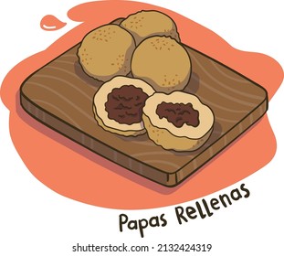 An appetizing taste of Cuban cuisine. Papas Rellenas.