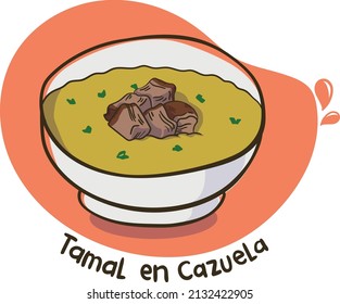 An appetizing taste of Cuban cuisine. Tamal en Cazuela.