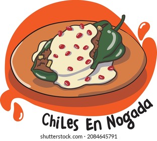 An appetizing taste of Mexican cuisine. Chiles en Nogada.