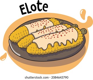 Ein appetitanregender Geschmack der mexikanischen Küche. Elote.