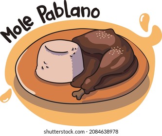 An appetizing taste of Mexican cuisine. Mole Pablano.