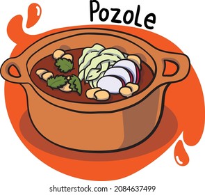 An appetizing taste of Mexican cuisine. Pozole.