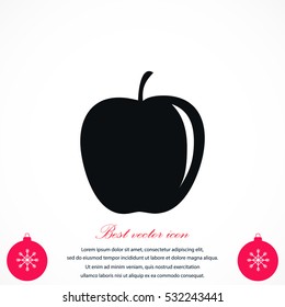 appie icon vector, flat design best vector icon