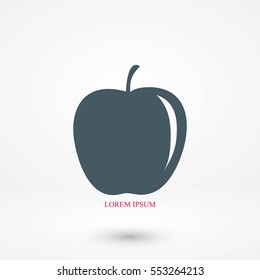appie icon vector, flat design best vector icon