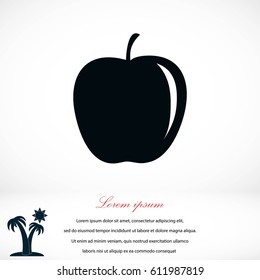 appie icon vector, flat design best vector icon