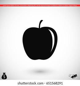 appie icon vector, flat design best vector icon