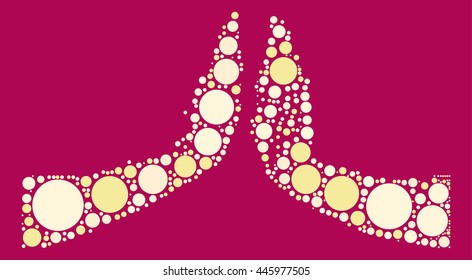 applaud shape vector design by color point