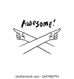 applause and awesome hand drawn