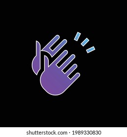 Applause blue gradient vector icon