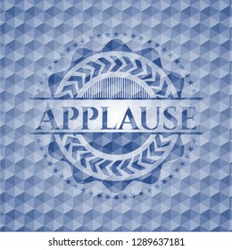 Applause blue hexagon badge.