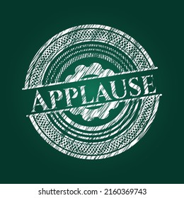 Applause chalk emblem, retro style, chalk or chalkboard texture. Vector Illustration. Detailed. 