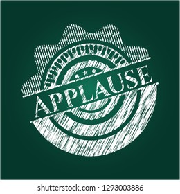 Applause chalk emblem written on a blackboard