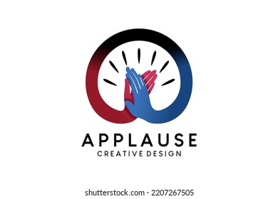 Applause in circle vector illustration logo design