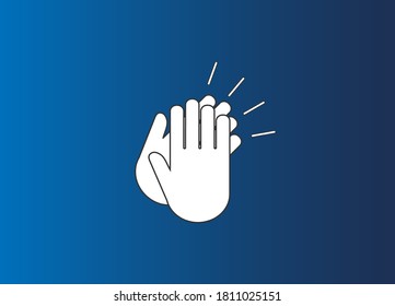 Applause, clap hands icon. Vector illustration.