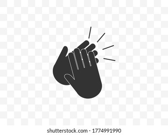 Applause, clap hands, ovation icon. Vector illustration, flat design.