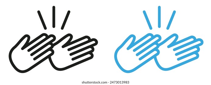 Applause Clapping Hands Icon for Appreciation, Social Interaction, and Positive Feedback