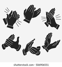 Applause, Clapping Hands Set. Vector