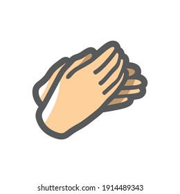 Applause Clapping Hands Vector icon Cartoon illustration.