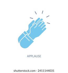 applause concept line icon. Simple element illustration. applause concept outline symbol design.