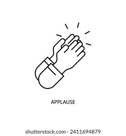 applause concept line icon. Simple element illustration. applause concept outline symbol design.