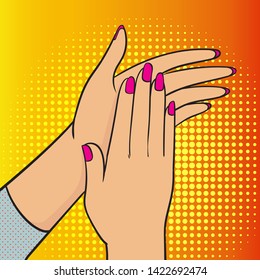 Applause  concept of success retro style pop art