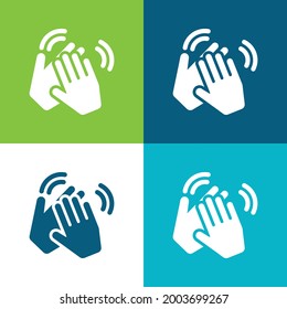 Applause Flat four color minimal icon set