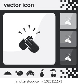 Applause flat set of buttons vector icon.